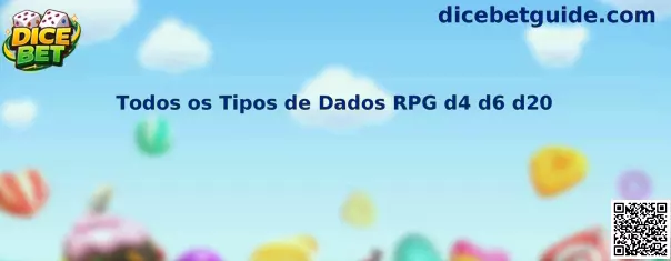 Todos os tipos de dados RPG d4 d6 d20
